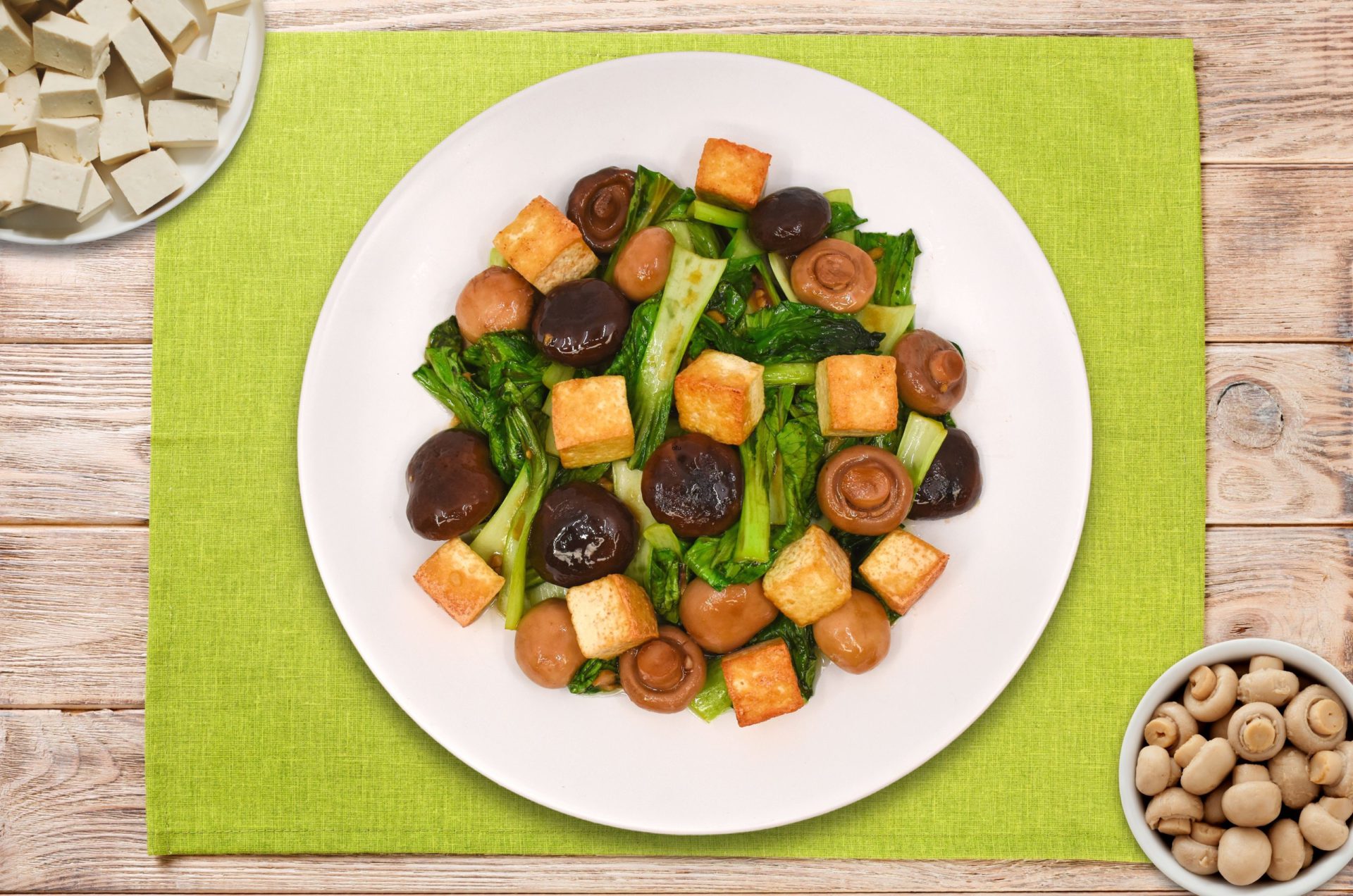 Ajinomoto Stir Fried Tofu Mushroom And Bok Choy Ajinomoto